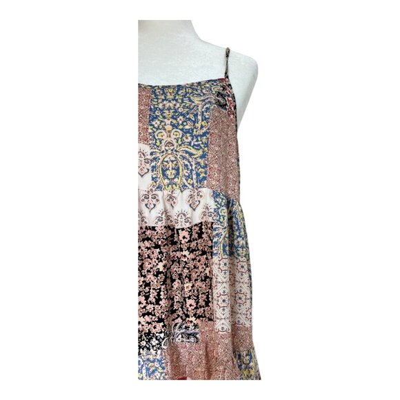 Altar’d State Patchwork Boho Mini Dress – Size Large - Picture 6 of 6